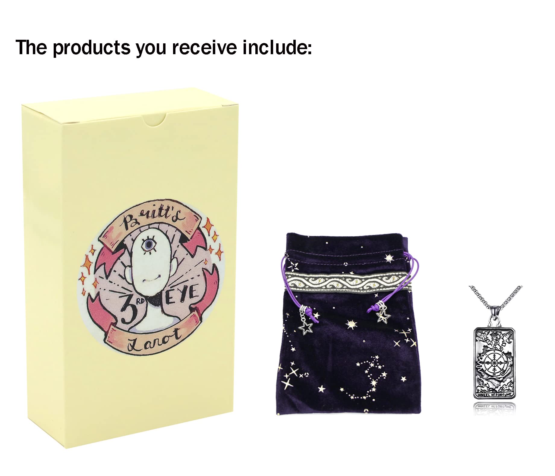 Britt's Third Eye Tarot - Tarot Cards for Beginners, Large Size, 78 Cards, Guidebook Included