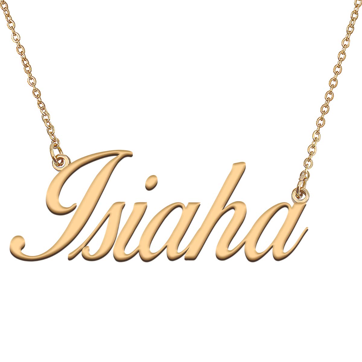 HUAN XUN Customized Custom Simple Any Name Necklace