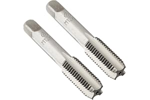 AUTUT 2 Pcs Metric M12 x 1.5mm Tap, HSS 4 Flute Machine Screw Thread Plug Tapper