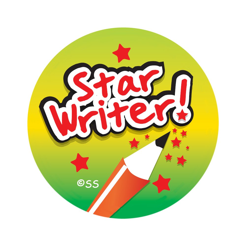 SuperStickers Star Writer Sticker (Pack of 125 x 28mm Stickers),DMS10866