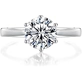 WES Moissanite Engagement Rings Set - D Color VVS1 925 Sterling Silver Stackable Moissanite Bridal Ring Sets Vintage Wedding Promise Ring for Women, Size 6-8