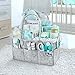 Baby Diaper Caddy Organizer - Portable Large diaper caddy tote - Car Travel Bag - Nursery diaper caddy Storage Bin - Gray Felt Basket Infant Girl Boy - Cute Gift for Kids - Newborn Registry Must Have