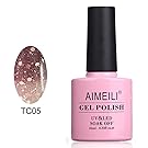 AIMEILI Soak Off UV LED Temperature Color Changing Chameleon Gel Nail Polish - Chocolate Spark (TC05) 10ml