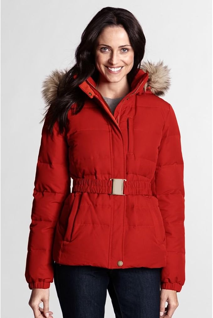 Lands' End Women's Regular Modern Down Jacket, XS, Velvet