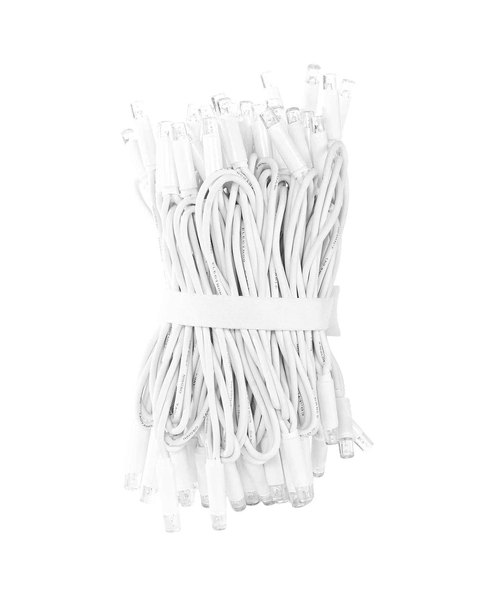 WeRChristmas PRO Series LED String Lights, White Cable, White, 10 m