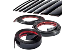 NANSH Shine & Bright Auto 16Ft Glossy Black Automotive Car Exterior & Interior Molding Trim Universal Bumper Window Door Body Side Decorative Strip Scratch-Proof (1-9/16 inch (40mm))