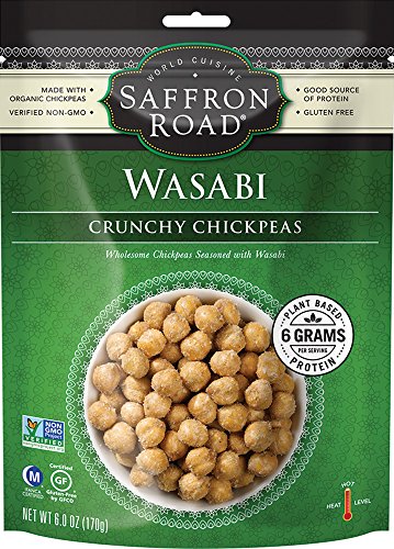 Saffron Road Crunchy Chickpeas, Wasabi, 6 Ounce