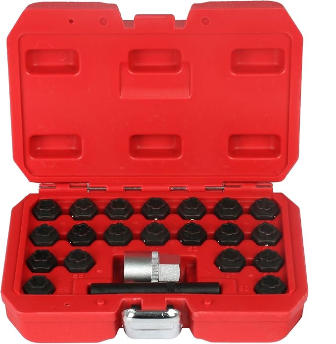 BELEY 22pcs Wheel Lock Key Removal Kit for BMW Series, Wheel Antitheft