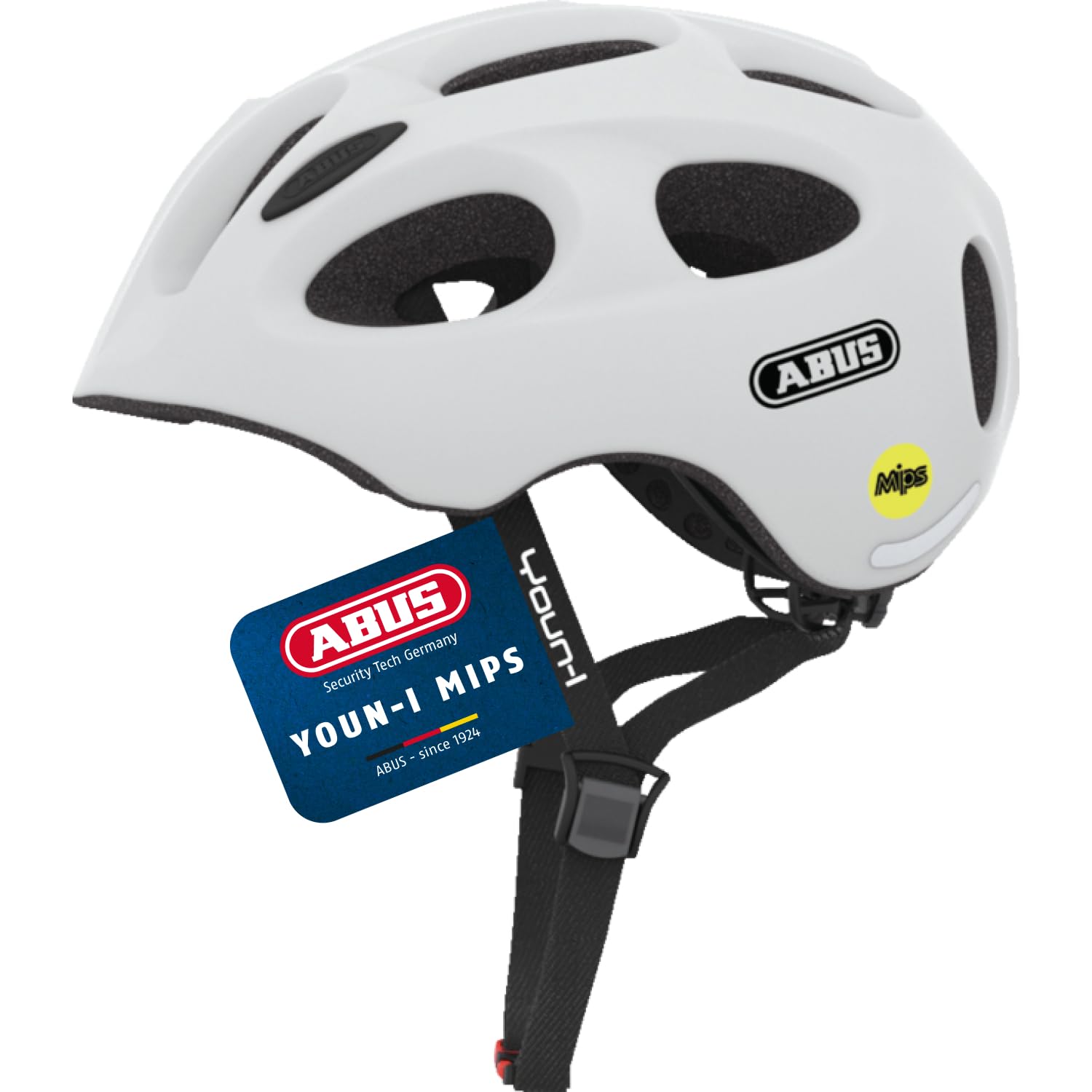 ABUS children's helmet Youn-I MIPS - bike helmet with light, reflectors and impact protection (MIPS) - for girls and boys