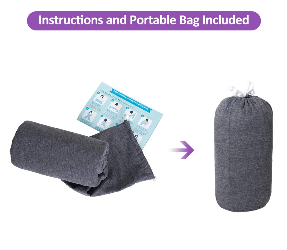 Gris Fonce Echarpe De Portage Bebe Coton Elastique Porte Bebe Confort Baby Wrap Carrier Echarpe Pour Bebe Et Nouveau Nes Jusqua 15 Kg Echarpes De Portage Bebe Puericulture