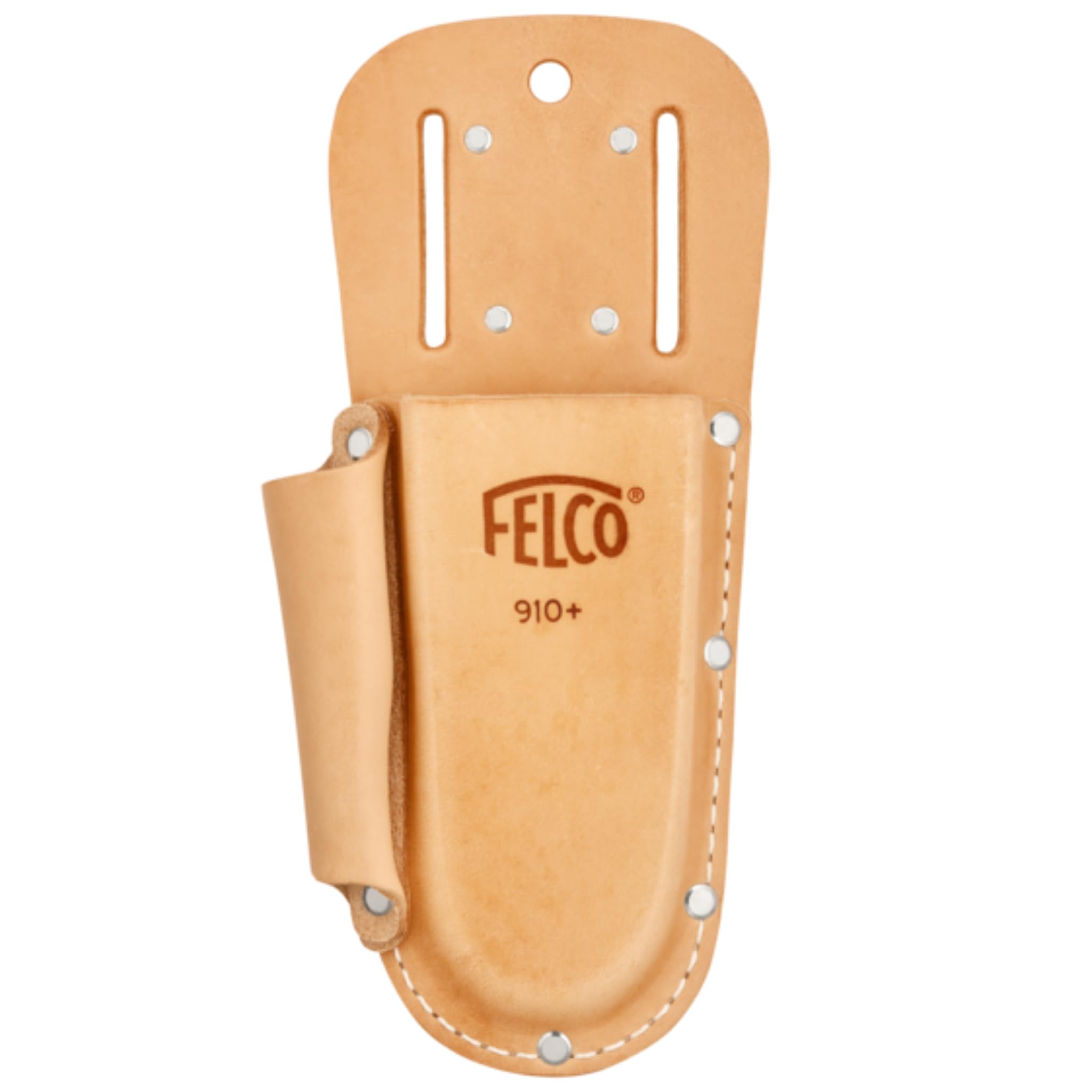 FELCO Leather Holster Model 910+ Genuine Leather Side Holster for Sharpening Tool for all Secateurs Belt Loop & Pocket Clip Garden Tools Plants Gardening Horticulture Vineyard Bonsai Topiary