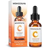 MSMEESUYA Vitamin C Serum for Face 2-Pack, Brightening Facial Serum with Hyaluronic Acid & Vitamin E, Helps Improve Dark Spots, Uneven Tone, Fine Lines & Wrinkles, 1 Fl Oz Each