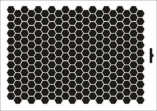 UMR-Design W-181 Hexagon S Textil- / wallstencil Size A4