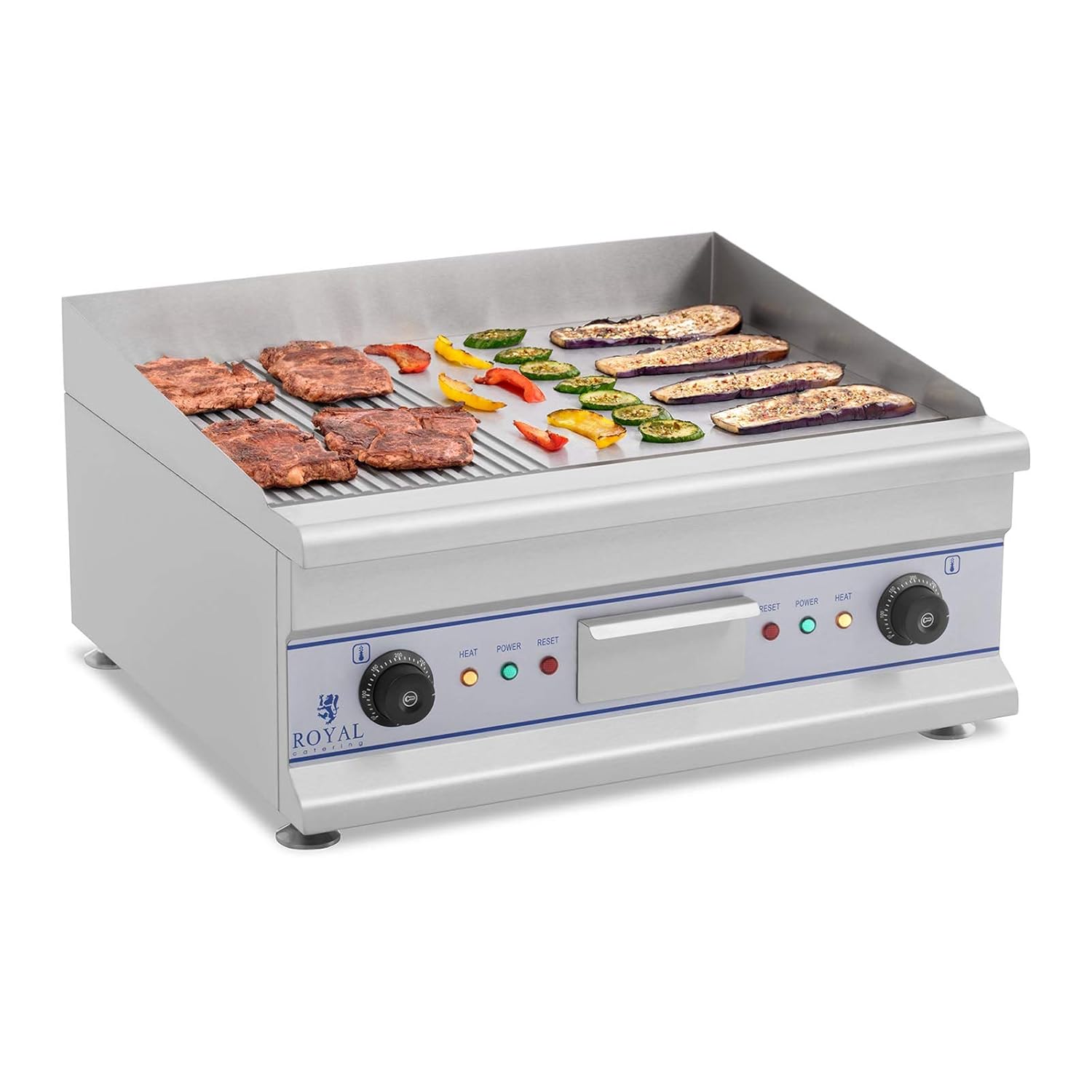 Amazon.de Elektrogrill Tischgrill Grillplatte Gastrogrill Edelstahl (2