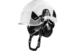 VEVOR Industrial Safety Helmet, ANSI/ISEA Z89.1 Approved ABS Hard Hat with 6-Point Ratchet Suspension, Adjustable Vented Hard