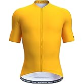 Wulibike Men's Cycling Jerseys Short Sleeve Bike Biking Shirts Full Zip with Pockets Road Bicycle Clothing