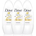 3 x 50ml Dove Anti-Perspirant Roll-On Original