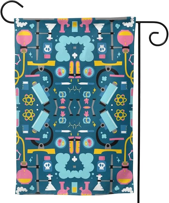 Bandera de jardín de doble cara brillante de laboratorio, para