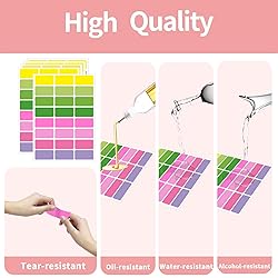 STARLIBOO Removable Freezer Labels, 1x2 Inch Color