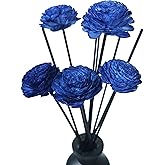 25PCS Reed Diffuser Sticks Set, 20PCS Black Diffuser Sticks 5PCS Flower Diffuser, Replacement Refill Essential Oil Fragrance Diffuser for Home, Hotel, Bathroom, Office Decor. (Bottle Not Included)