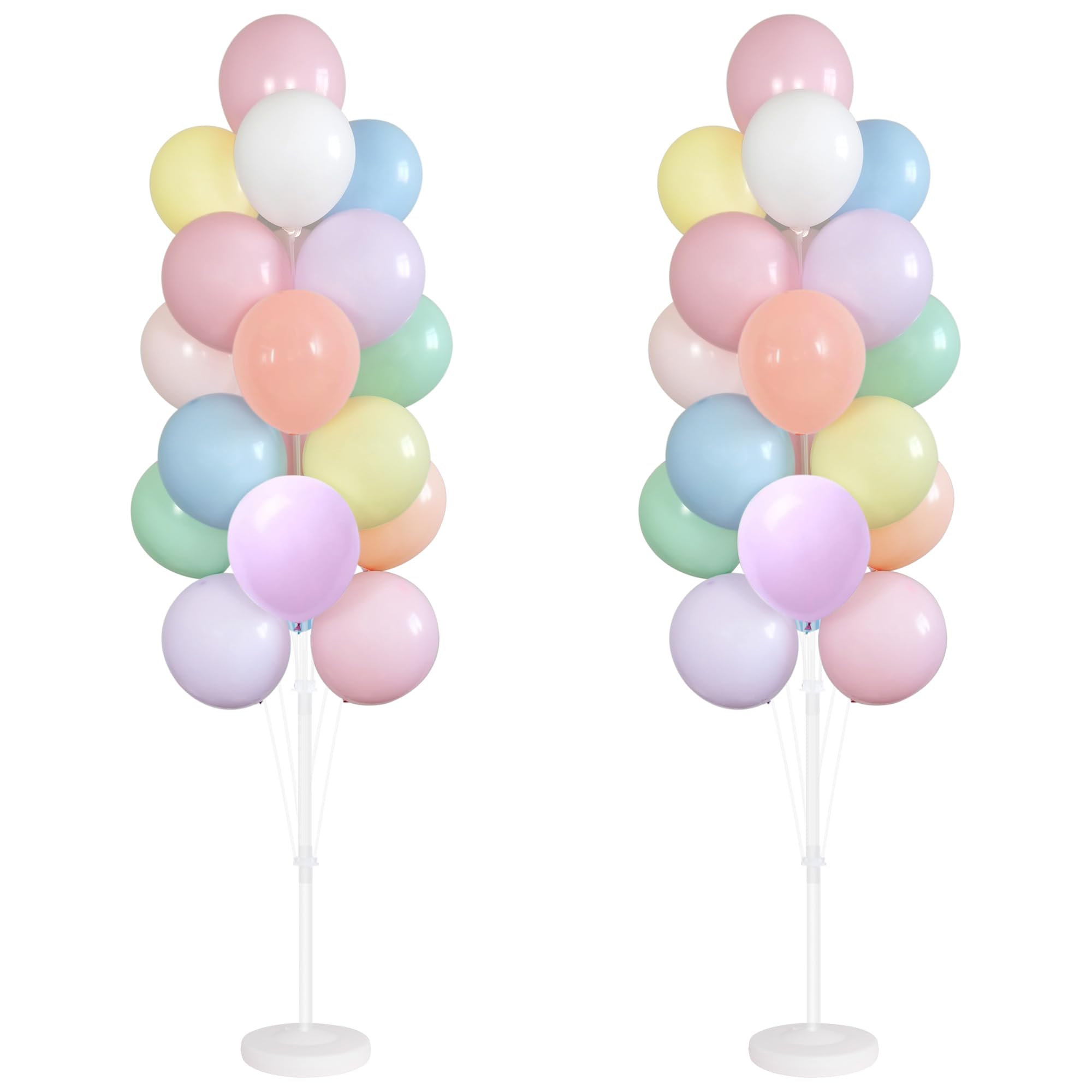 Photo 1 of Balloon Column Kit Set of 2 With Balloons Included - Balloon Stand with Base, and Pole,Balloon Tower Backdrop Decoration for Wedding, Baby Shower,Graduation,Birthday Party,Bachelorette
