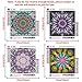 4 Pack 5D Full Drill Mandala Diamond Painting Kit, UNIME DIY Diamond Rhinestone Painting Kits for Adults and Beginner Diamond Arts Craft, 9.8 X 9.8 Inch (Colorful Mandala Diamond Paintings)