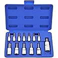 NEIKO 10073A Tamper Proof Torx Bit Socket Set |13-Piece | S2 Steel Bits & Cr-V Steel Sockets | TT8 – TT60