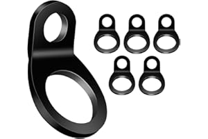 ONAGAD Large Tie Down Strap Rings 6 Pcs Tie-Down Anchors Hooks Stainless Steel Lashing Rings with Black Powder Coating for Tiedown Attachment Points for Dirt Bike, Motorcycle, Truck, Trailer,Camper,RV,Garage