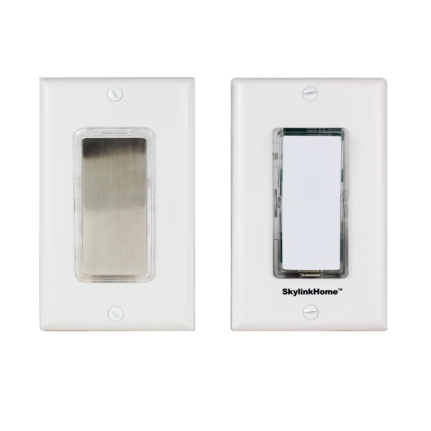 SK-7A Wireless DIY 3-Way Dimmable On Off Anywhere Lighting Home Control Dimmer Wall Switch Set with Snap On Cover, no neutral wire required.
