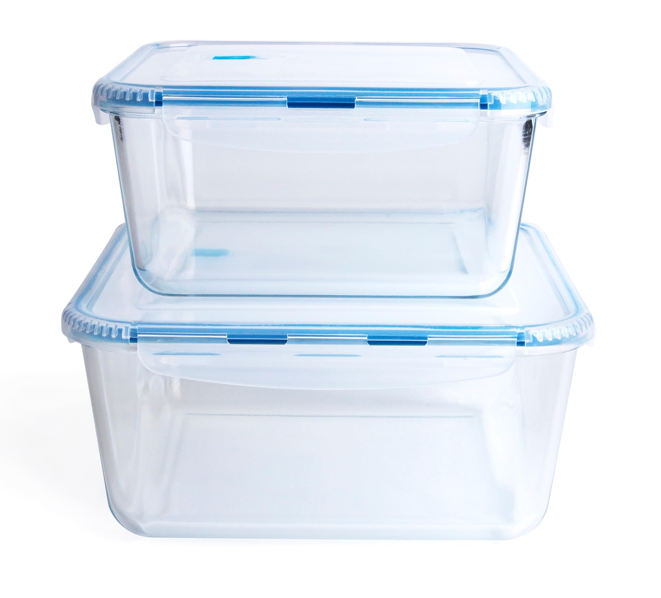 Photo 1 of HUSANMP Large Borosilicate Tempered Glass Food Storage Containers with BPA-Free Lids, [2 Pack] Square Airtight Food Containers (120oz+70oz). Microwave, Oven, Freezer and Dishwasher Safe.