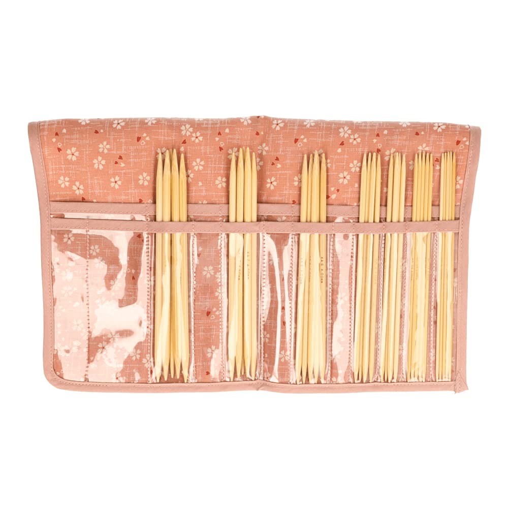 Seeknit - Seeknit Shirotake Pink (15cm) Double-Pointed Needle Full Set - 1 Piece