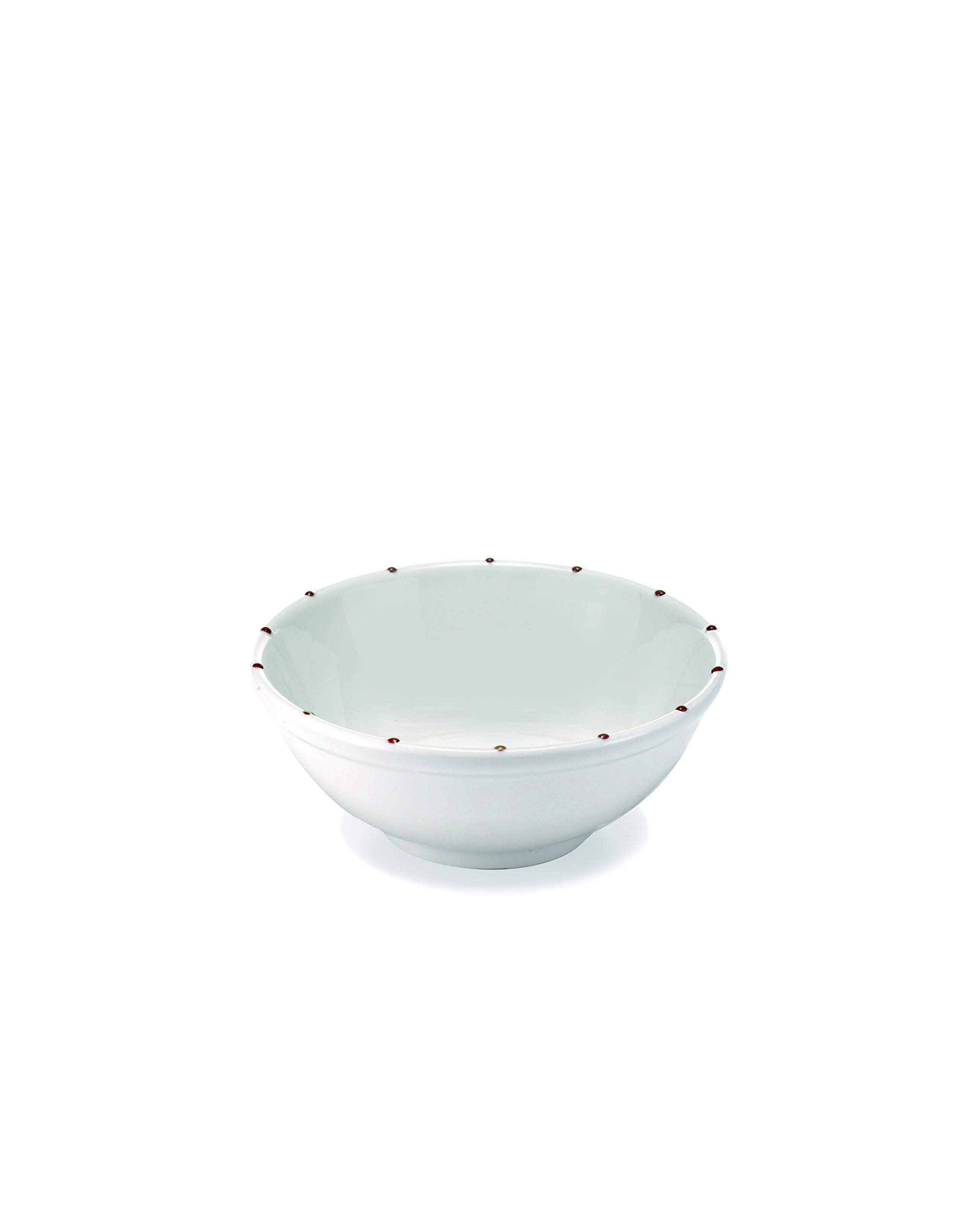 Zafferano Striche - Porcelain Salad Bowl, Diameter 210 mm, Colour Pois Brown, Dishwasher-Safe up to 60° - Set 2 Pieces