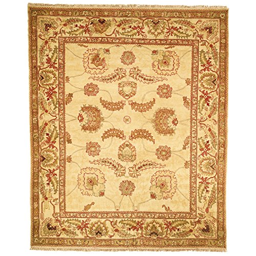 Safavieh Zeigler Mahal Collection ZM15A HandKnotted Ivory Wool Area