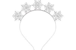 GLBCC Christmas Headbands for Women Snowflake Hairband Snowflake Tiara Hair Hoop Headpiece Accessories Holiday Party Favors Gifts