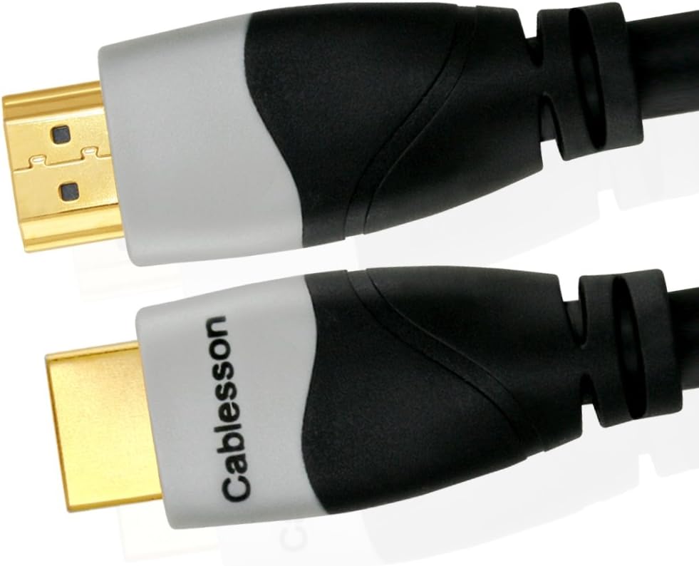 Cablesson Ivuna 7m High Speed HDMI Cable (HDMI Type A, HDMI 2.1/2.0b/2.0a/2.0/1.4) - 4K, 3D, UHD, ARC, Full HD, Ultra HD, 2160p, HDR - for PS4, Xbox One, Wii, Sky Q. For LCD, LED, UHD, 4k TVs - Black