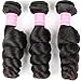 Loose Wave 3 Bundles with Closure Human Hair Bundles 8A Brazilian Virgin Human Hair Loose Wave Bundles with 4