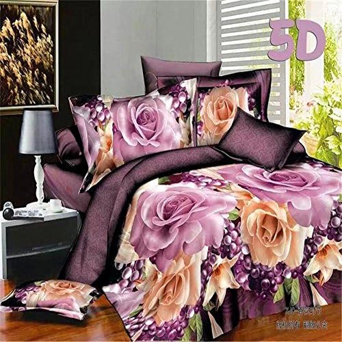 3D Prints Duvet Cover Sets/bedding Sets / Bed Linens (king, 1 Duvet Cover+1 Flat Sheet +2 Pillowcases),KING