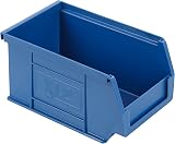 BiGDUG Plastic Parts Bins 20 Pack 75x100x165 mm Blue Stackable Wall Mountable view 2