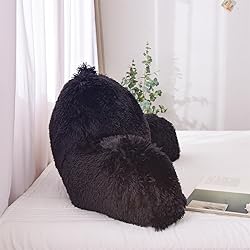 Holawakaka Medium Faux Fur Bed Rest Pillow with