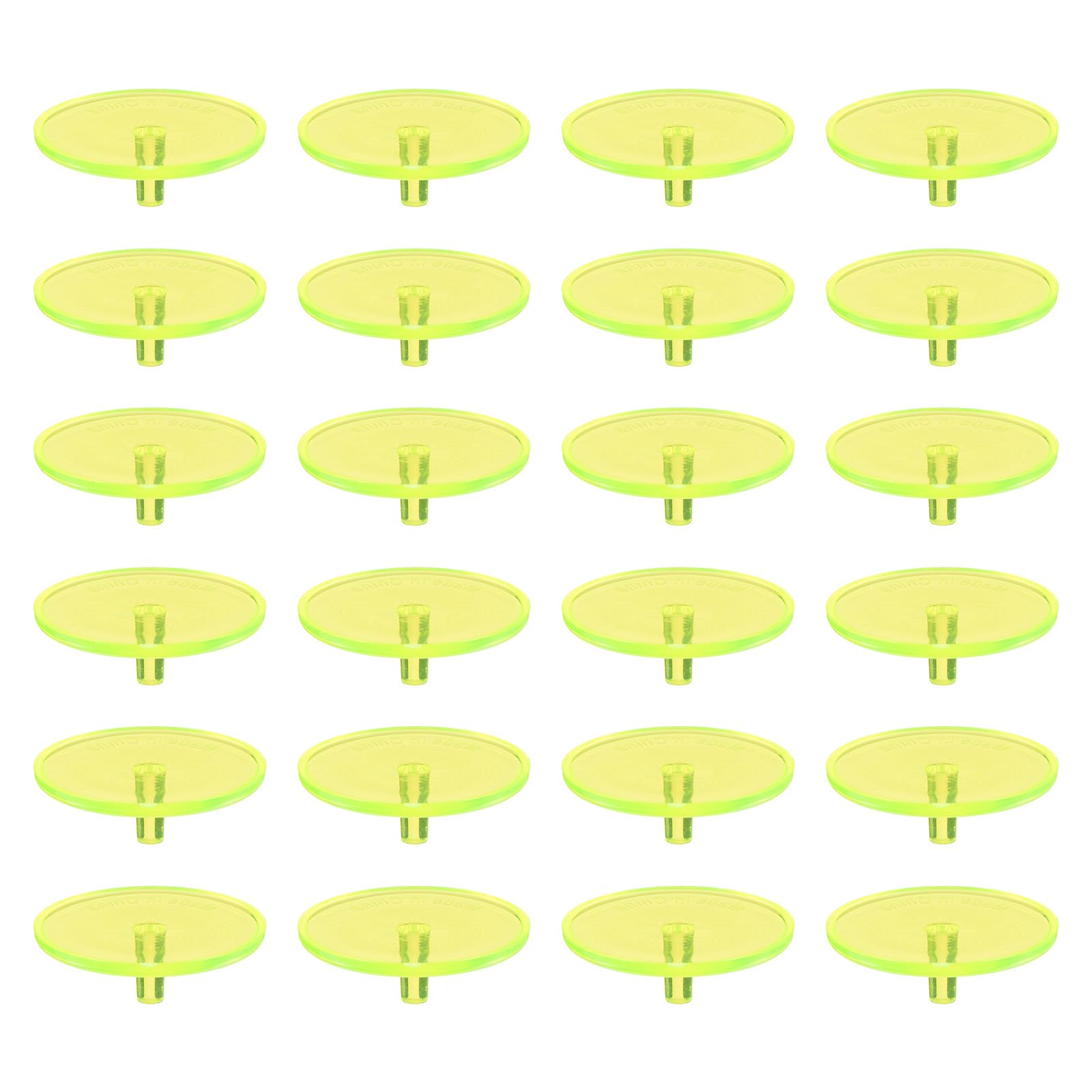 M METERXITY 100 Pack Golf Ball Marker - Plastic Transparent Golf Ball Position Marker, Impact Resistant., Apply to Golf Training (24mm, Yellow)