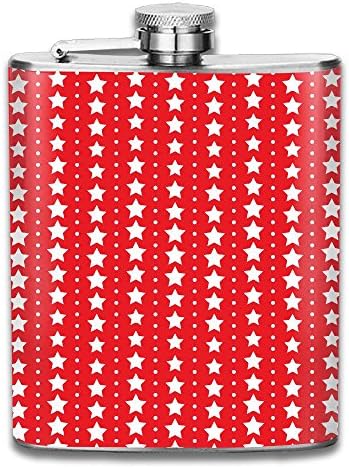 Dreen Christams Stars Stripe Home Or Outdoor Sports Portable 7OZ Stainless Steel Hip Flask Flagon