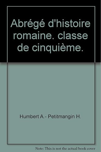 Download Abrégé d'histoire romaine. classe de cinquième. PDF