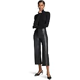 Commando Womens Faux Leather Cropped Wide Leg