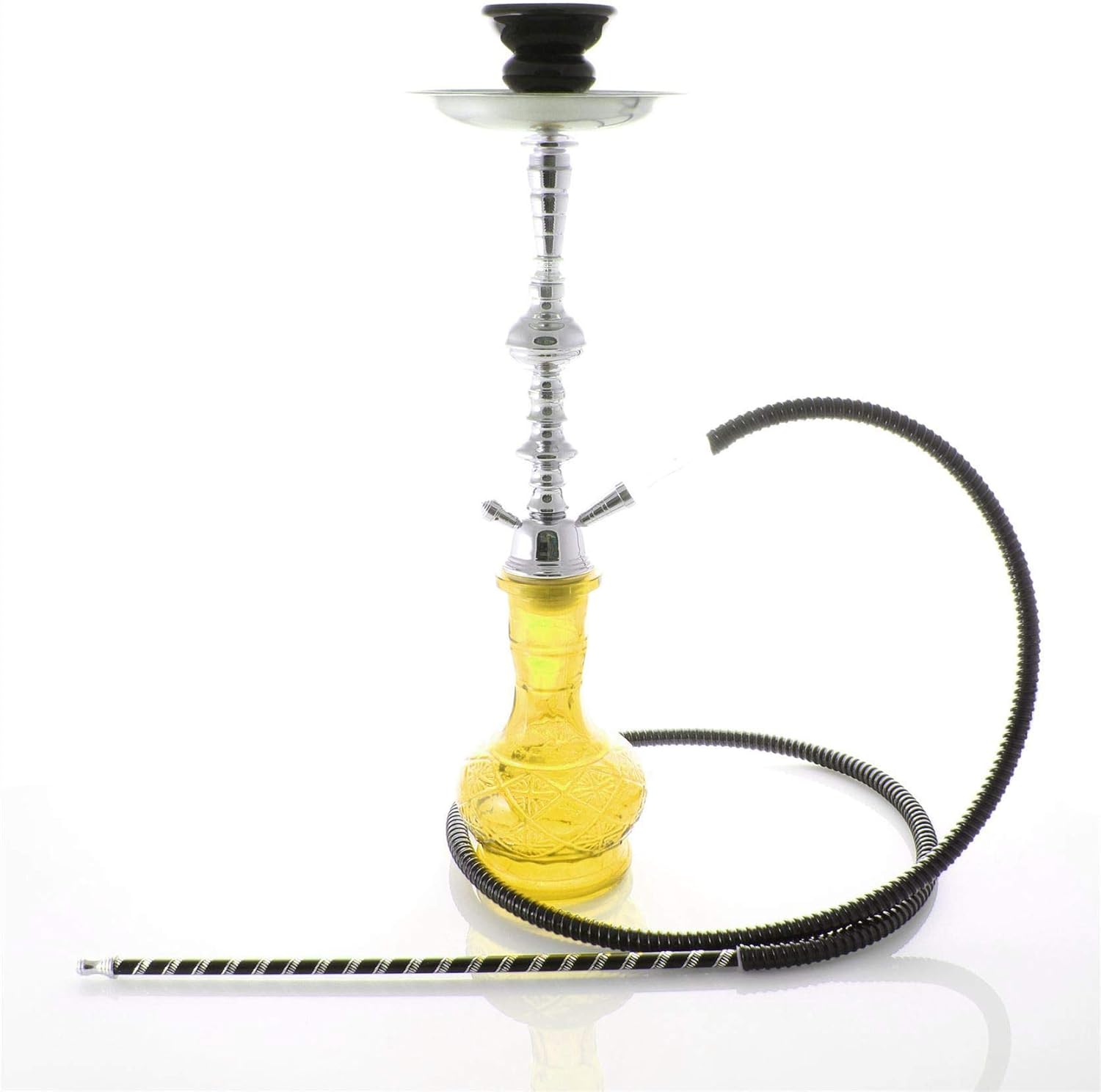 Nápoles amarillo 20" 1 tubo Hookah Narghile Shisha humo Nueva venta H