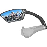 Venzo Bicycle Bike Handlebar Mount Safe Stainless Steel or Anti-Glare Glass Mirror for 22.2mm Handlebar