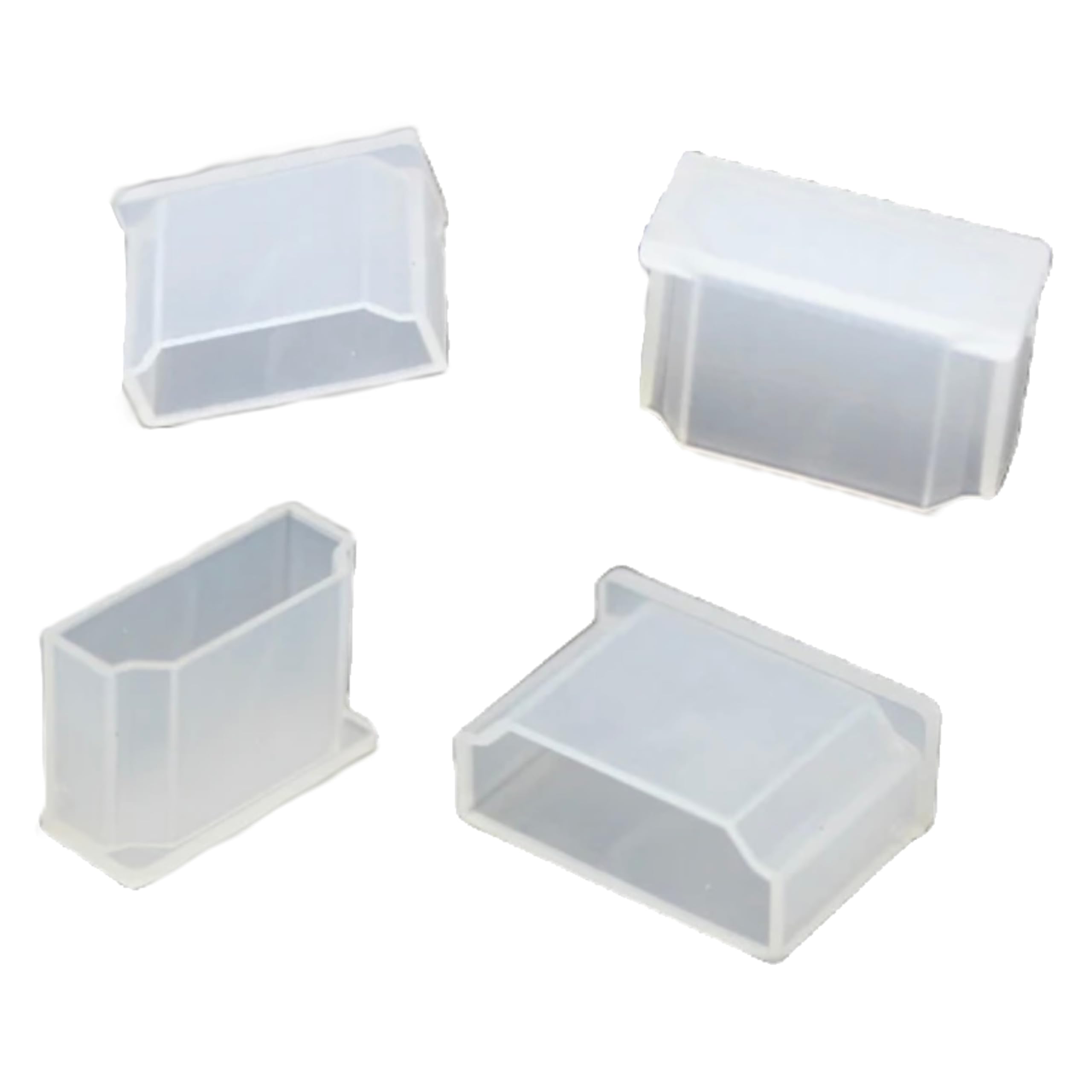 Bergmannswald - Dust protection - 2in1 - for HDMI and USB-A - 12 pieces - With grip for easy removal - Dustproof cover and protective cap dustproof protective cover anti-dust cap - Transparent white