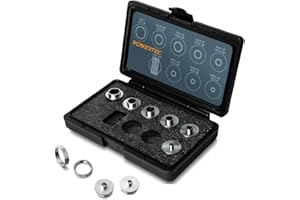 POWERTEC 71051 Brass Router Bushing Set with Case