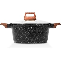 ESLITE LIFE Nonstick Stock Pot with Lid, 5 Quart Ceramic Casserole Large Soup Pot Pasta Cooking Pot, Induction Compatible, PT