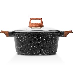 ESLITE LIFE Nonstick Stock Pot with Lid, 3 Quart