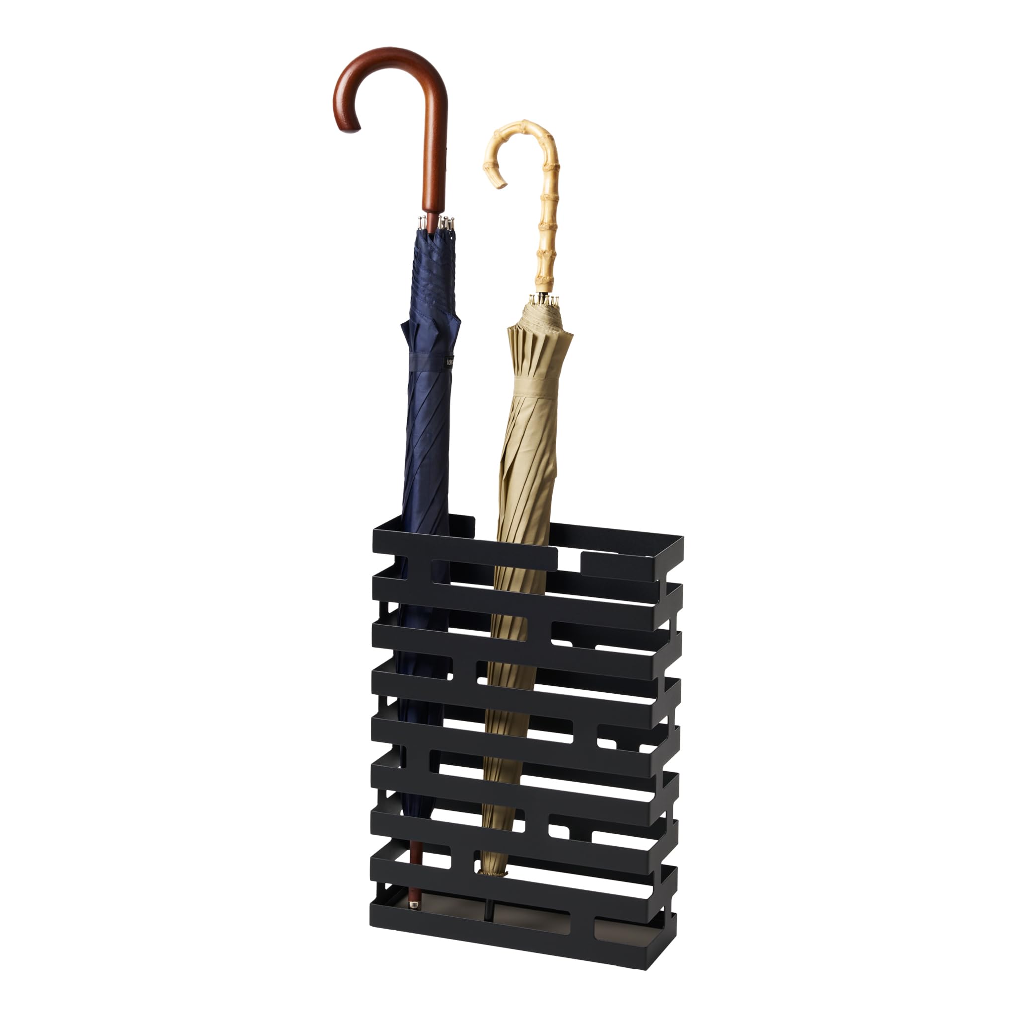 Yamazaki BRICK UMBRELLA STAND WIDE BK, Black